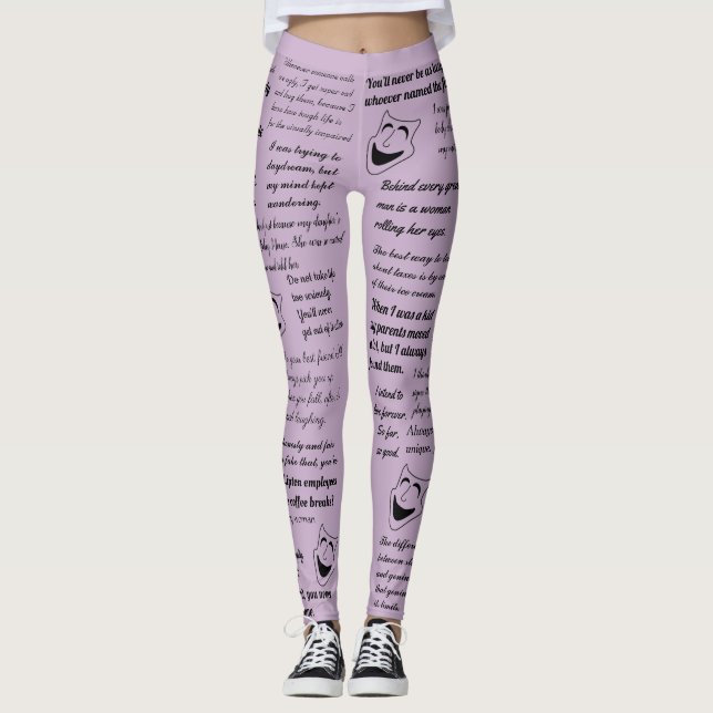 Roliga citationstecken - skräddarsy det - Yoga Leggings (Framsida)