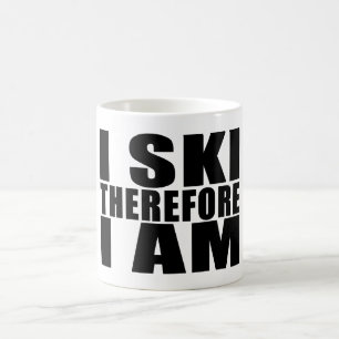 Roliga citationsteckenSkiers: Jag skidar därför Kaffemugg
