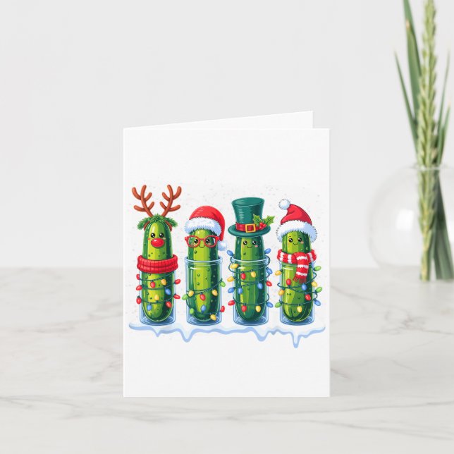 Roliga Ckles julbelysning Tomtehatt Xmas Pyjamas Kort (Framsida)