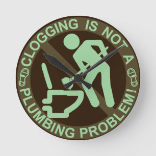 Roliga Clogger som stoppar till grönt Rund Klocka