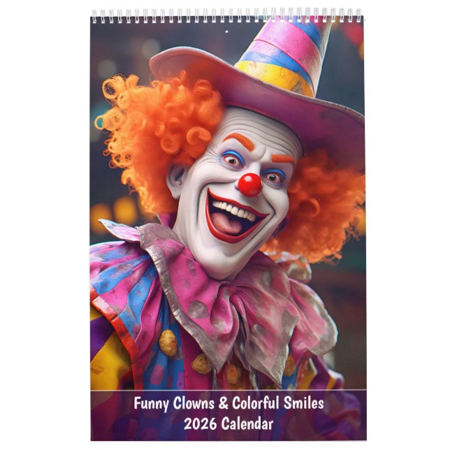 Roliga clownar & färgglada leenden 2026 Kalender (Omslag)