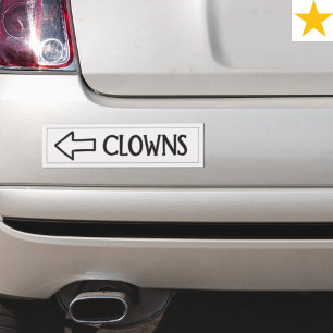 Roliga Clownar Till Vänster Om Mig Pil Bildekal