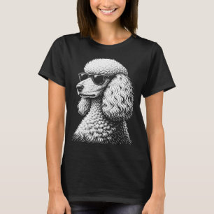 Roliga coola Poodle-solglasögon konst för kvinnor  T Shirt