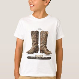 Roliga cowboystövlar för barn t shirt