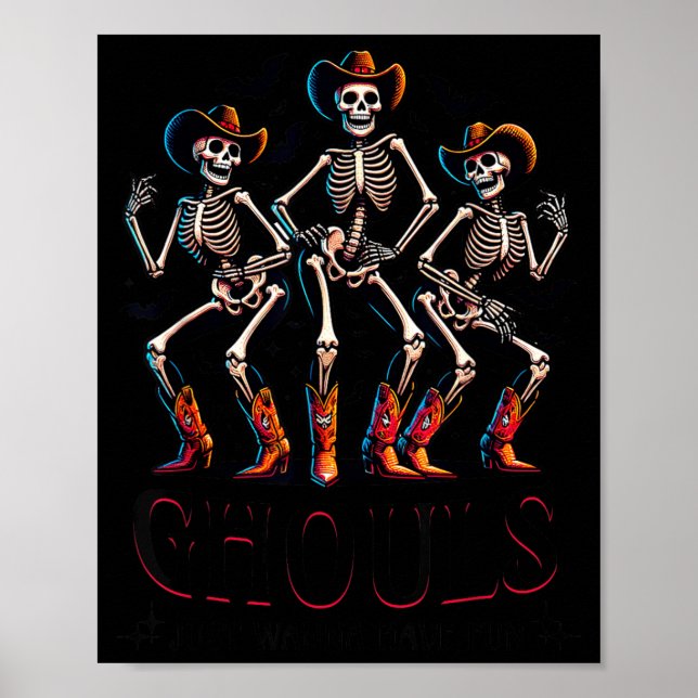 Roliga Cowgirls Halloween Poster (Framsidan)