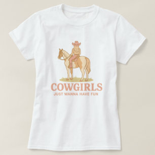Roliga Cowgirls Vill Ha Kul Semester T Shirt