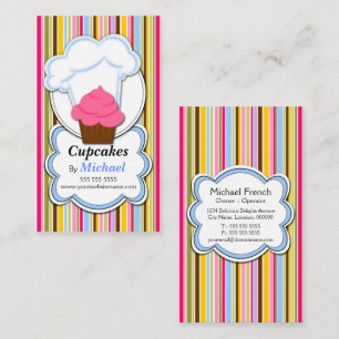 Roliga Cupcake & Bagares Affärskort Visitkort