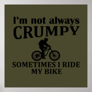 roliga cykelcitat poster