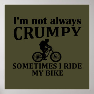 roliga cykelcitat poster