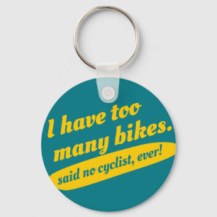 Roliga cykla Keychain. Cyklistcykelgåva Nyckelring