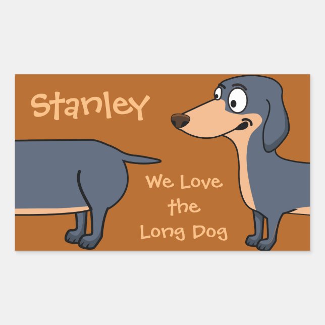 Roliga Dachshund Klistermärken (Framsida)