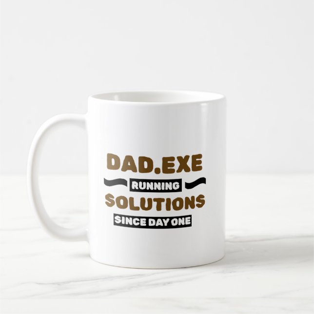 Roliga Dad.exe-körande lösningar Kaffemugg (Vänster)