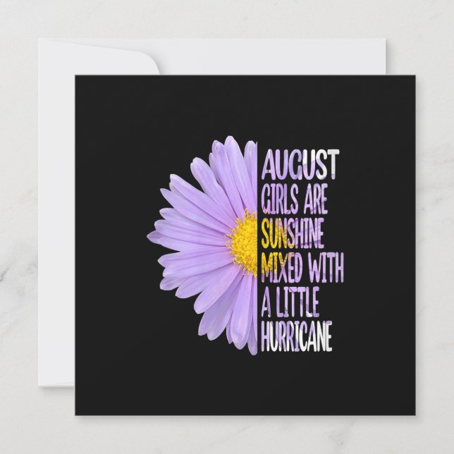 Roliga Daisy-presenter för kvinnor födda i augusti Inbjudningar (Framsida)