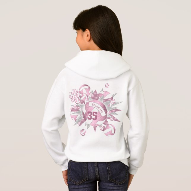 Roliga dammiga ro vita volleybollar och stjärnor t shirt (Hel baksida)