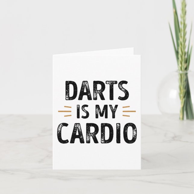 Roliga Dart är min Kondition - Dartist Present Kort (Framsida)