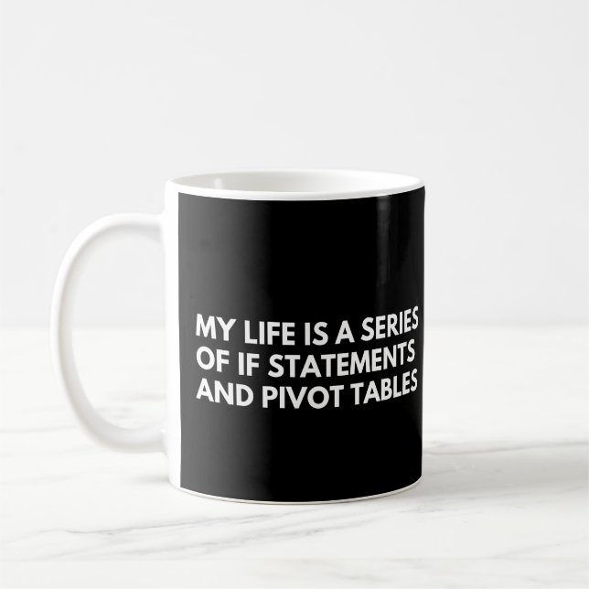 Roliga Dataanalytiker Data Citat Kaffemugg (Vänster)
