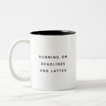 Roliga Deadlines Kollegor Lattes Söt Trendig Citat