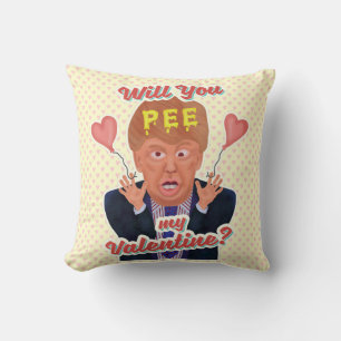Roliga den Donald Trump valentin dag kissar tejpar Kudde