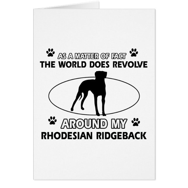 roliga designer för RHODESIAN RIDGEBACK Hälsningskort (Framsidan)