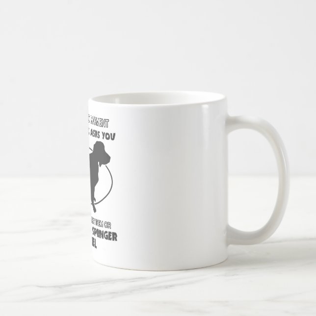Roliga designer för SPANIEL för ENGELSK SPRINGER Kaffemugg (Höger)
