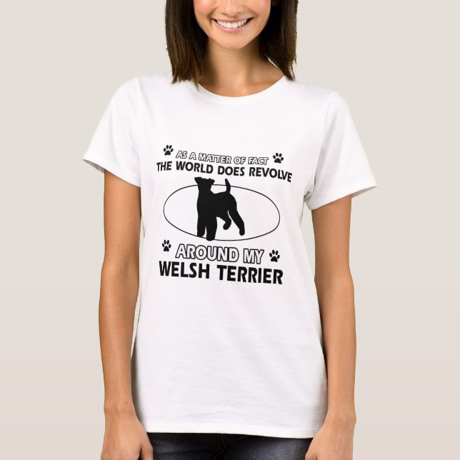 Roliga designer för welsh terrier tee (Framsida)