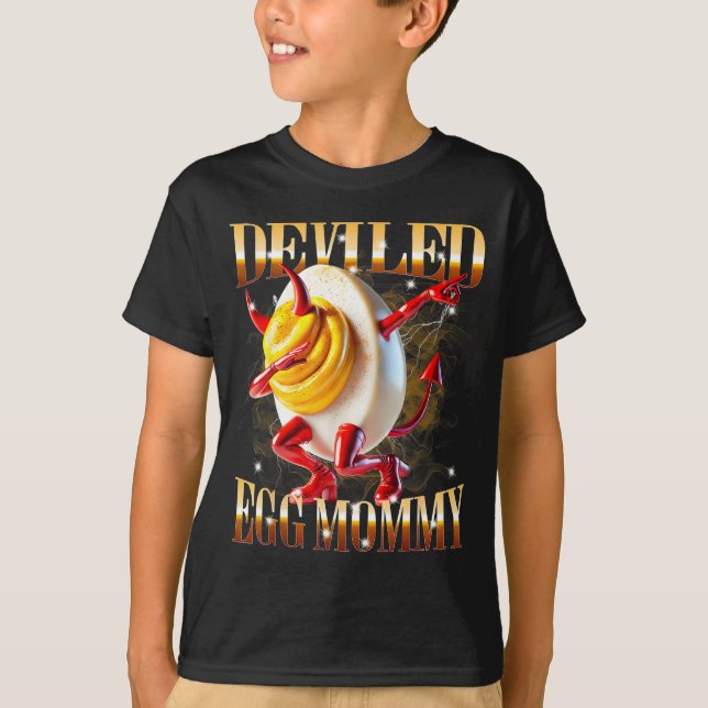 Roliga Devilerade Ägg Mat Humor Dab Meme Design  T Shirt (Framsida)