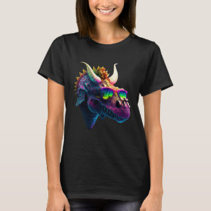 Roliga dinosaurie triceratops solglasögon t shirt