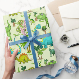Roliga dinosaurier för barn presentpapper
