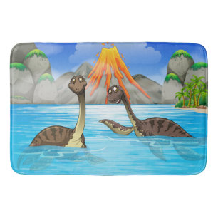 Roliga Dinosaursbadmattor Badrumsmatta