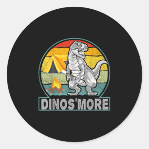 Roliga Dinosmore Camping Dinosaur Camp Smore Dino Runt Klistermärke