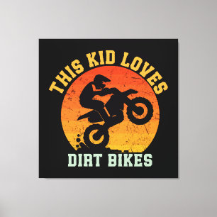 Roliga Dirtbike för barn Canvastryck