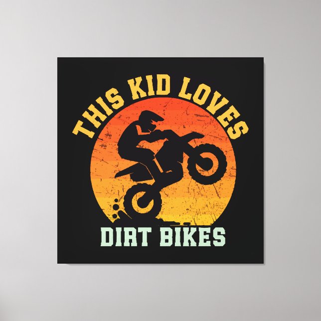 Roliga Dirtbike för barn Canvastryck (Framsida)