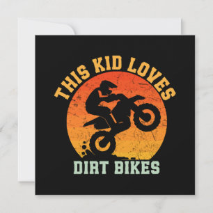 Roliga Dirtbike för barn Inbjudningar