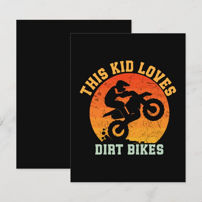 Roliga Dirtbike för barn OSA Kort (Fram/baksida)