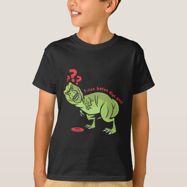 Roliga Disc Golf T Rex Barn  Shirt (Framsida)