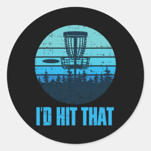 Roliga Discgolfpresenter - Frisbeegolf Discgolf Co Runt Klistermärke