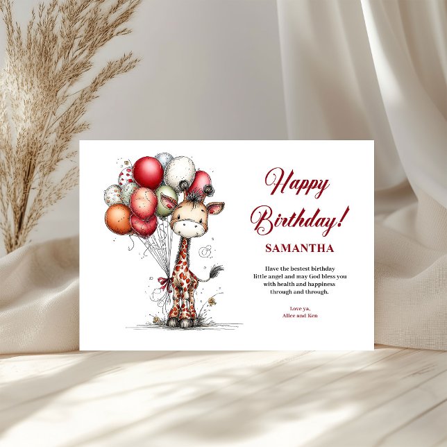 Roliga djur anpassat namn barn gratulationskort (Funny Animals Custom Name kids greeting card)