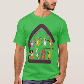 roliga djur fest Dans familj T Shirt