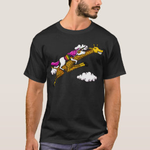 Roliga djur för Magical Unicornridninggiraff T Shirt