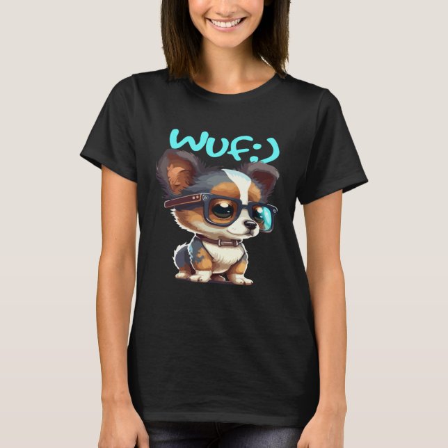 Roliga Djur Hund Katt Uggla Räv Söt 2 T Shirt (Framsida)