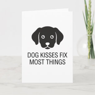 roliga djur HUND KYSSES FIXAR DE FLERSTA SAKER Kort