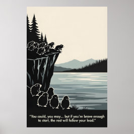 Roliga Djurinspirerade Motiverande Poster