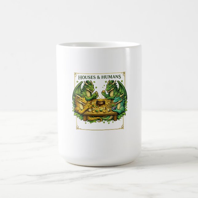 Roliga DnD-hus och människor för Dungeons-spelare  Kaffemugg (Center)