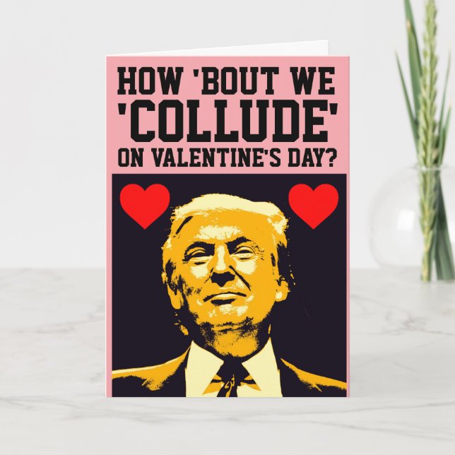 ROliga DONALD TRUMP Alla hjärtans dag KORT (Framsida)