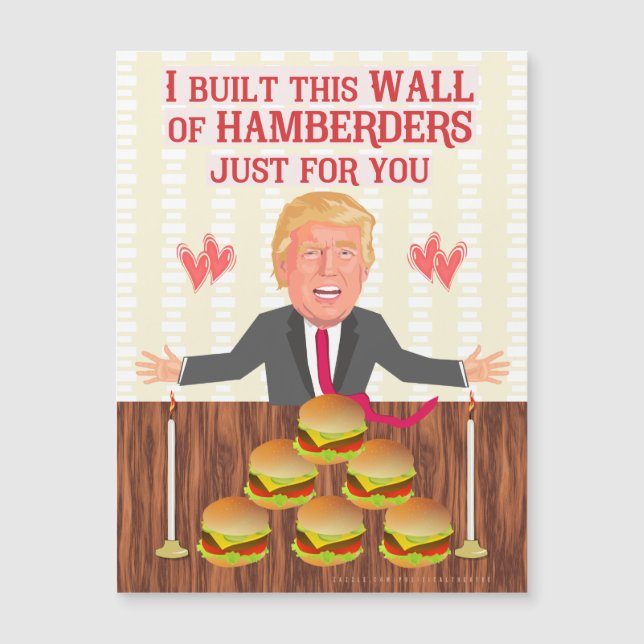 Roliga Donald Trump Hamberders väggvalentin dag (Framsida)