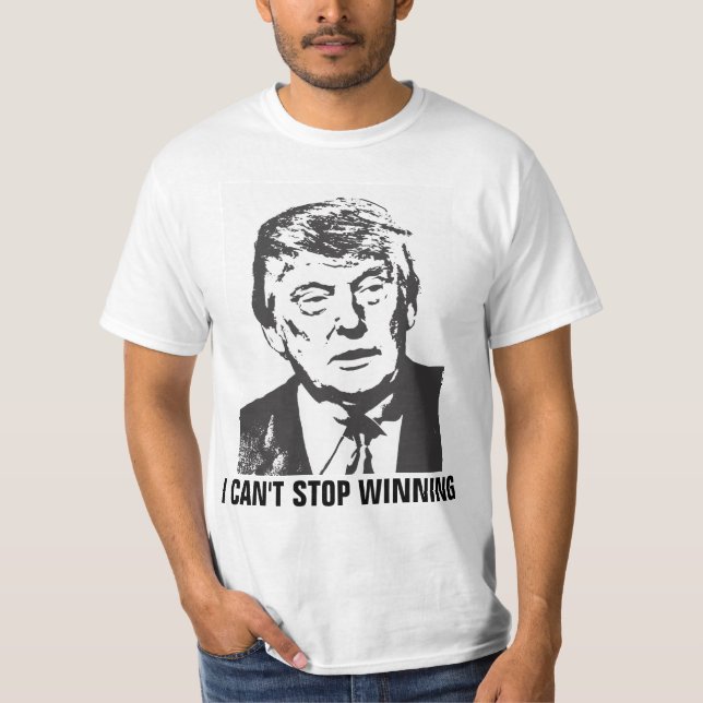 Roliga Donald Trump T-tröja, KAN INTE STOPPA ATT T Shirt (Framsida)