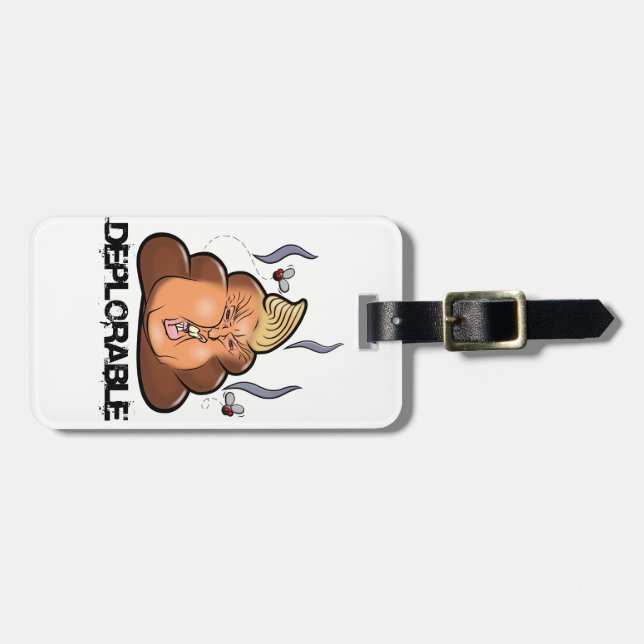 Roliga Donald Trump - Trumpy-Bajs bajsEmoji symbol Bagagebricka (Horisontell Framsida)