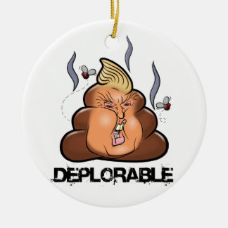 Roliga Donald Trump - Trumpy-Bajs bajsEmoji symbol Julgransprydnad Keramik