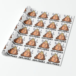Roliga Donald Trump - Trumpy-Bajs bajsEmoji symbol Presentpapper