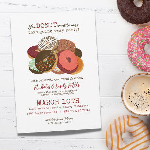 Roliga Donuts Avskedsfest Inbjudningar